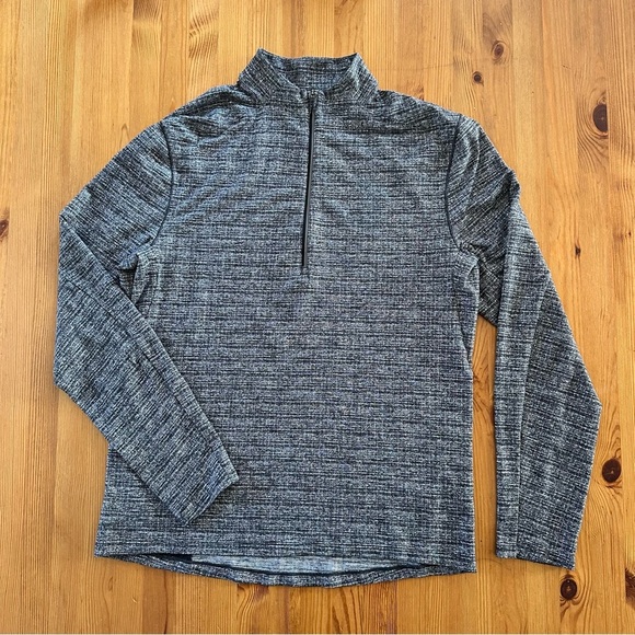 Mens Lululemon Surge Warm 1/2 Zip Size Large Charcoal Heathered Grey - Picture 10 of 11